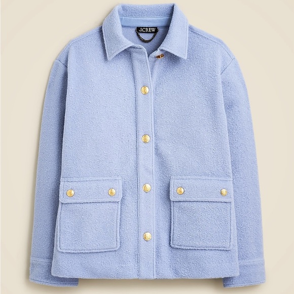 JCrew Bouclé shirt-jacket XXS NWT - Picture 1 of 6